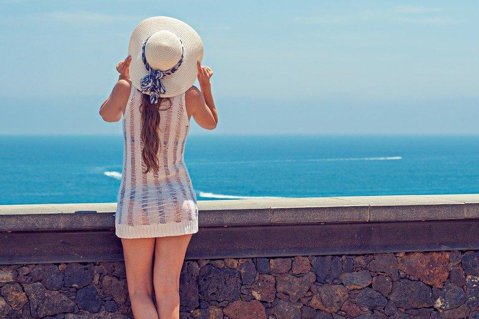 Summer, Holiday, Young Woman, Woman, Ocean, Sea